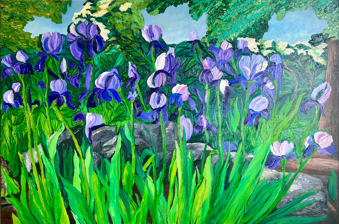 First painting of 2024 - Irises I